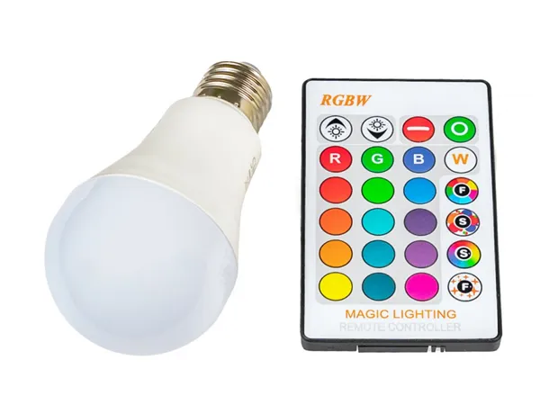 LED žárovka RGBW E27 5W 360°, rgb + studená bílá 021171 T-LED