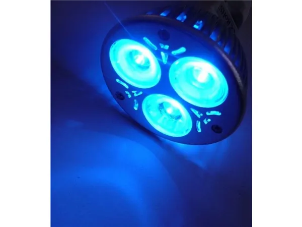 Barevná LED žárovka GU10, modrá