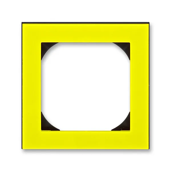 Rámeček jednonásobný s otvorem 55x55 žlutá/kouřová černá 3901H-A05510 64