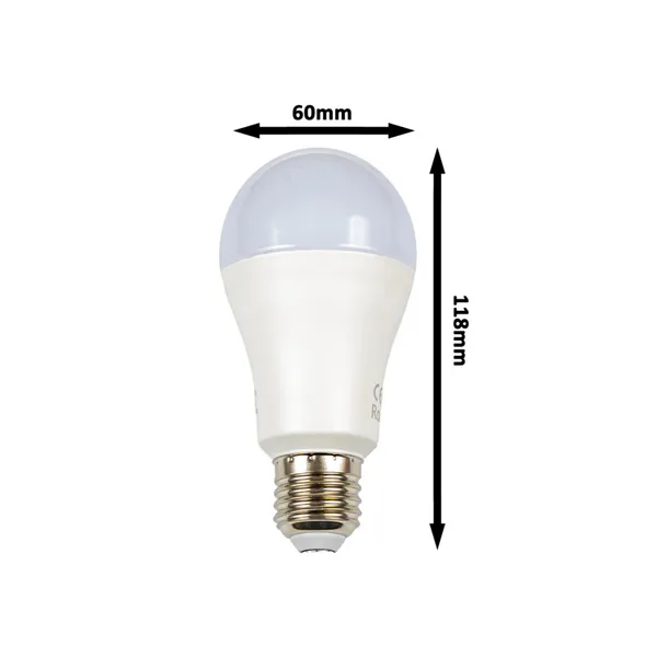 LED žárovka RGBW E27 5W 360°, rgb + teplá bílá