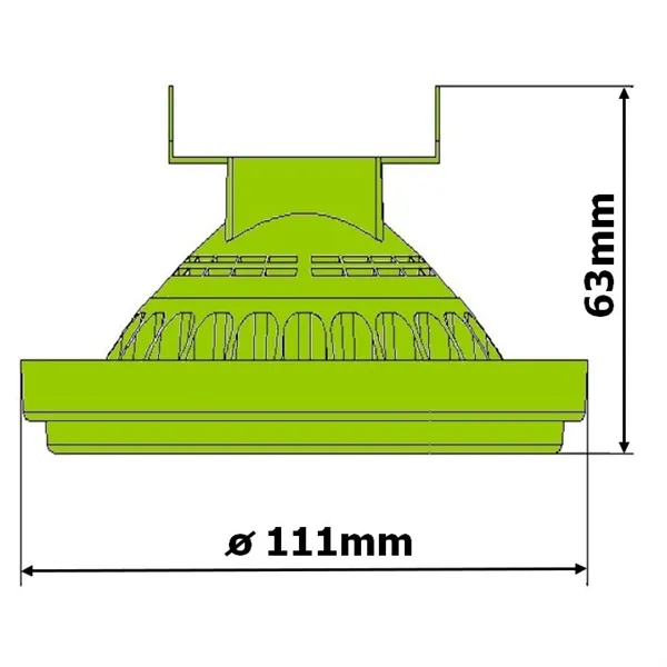 LED žárovka G53 AR111 X45/100 15W, teplá bílá 044091 