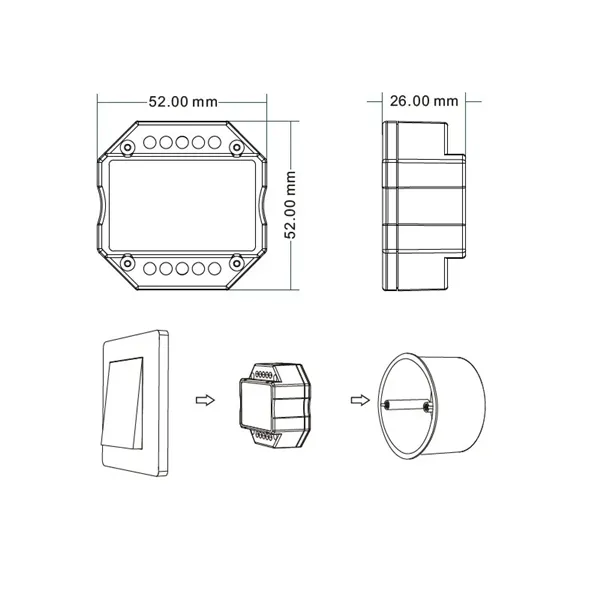 Stmívač SMART dimLED ZIGBEE ZD1 0/1-10V 065506 