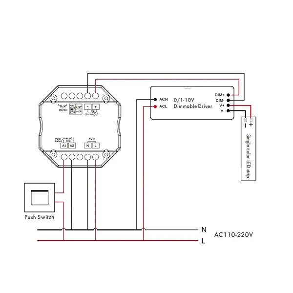 Stmívač SMART dimLED ZIGBEE ZD1 0/1-10V 065506 