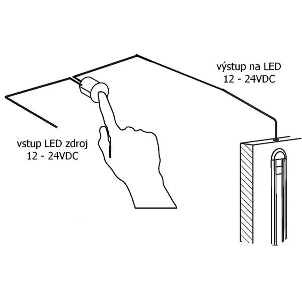 Dotykový stmívač ZDS1 bílý 12-24V 06716 