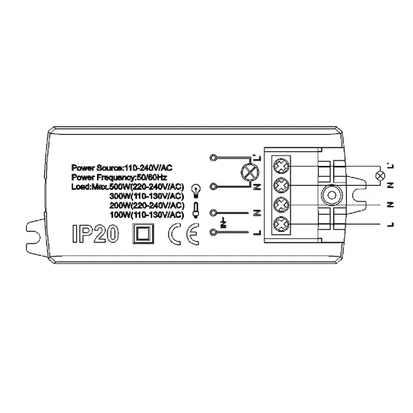 Spínač mávnutím ISM-230V bezdotykový pro LED  06718 