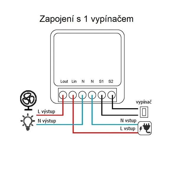 SMART WiFi Tuya switch (spínač) WT2 068502 T-LED