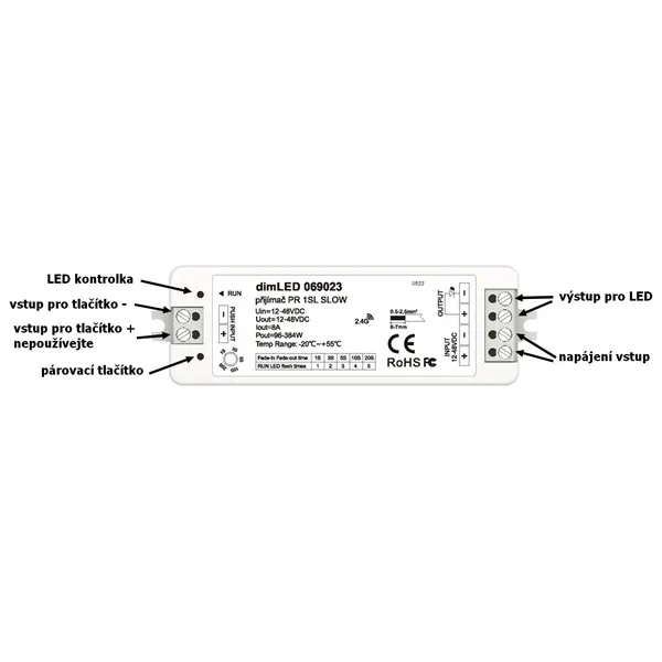 Přijímač dimLED PR 1SL SLOW  069023 