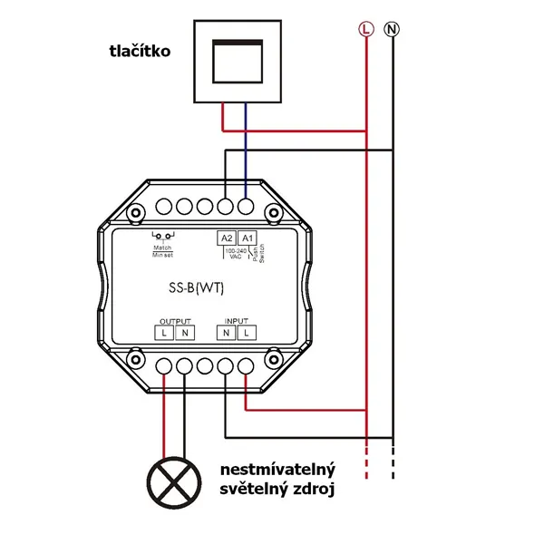 SMART spínač dimLED Tuya PR SP360W 069053 T-LED