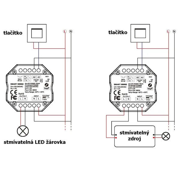 SMART stmívač dimLED ZIGBEE PR ZTR360W  069062 