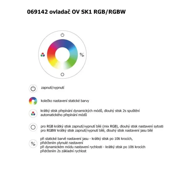 Ovladač dimLED OV BSK1 RGBW černý  069145