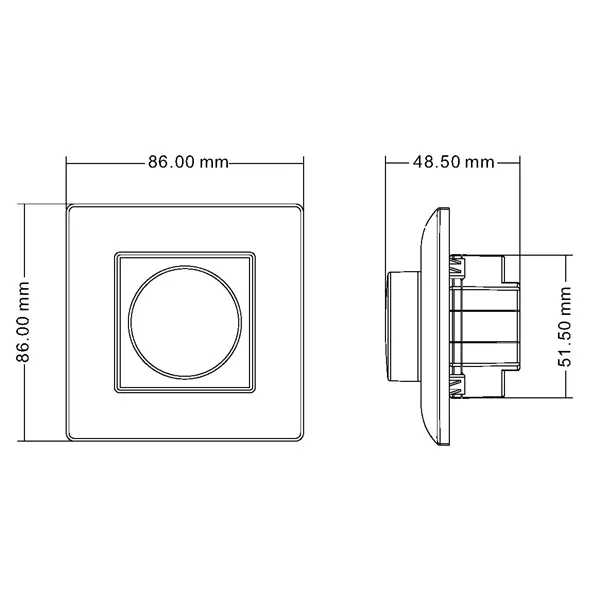 Stmívač dimLED OV TRIAK KNT240W bílý  069302