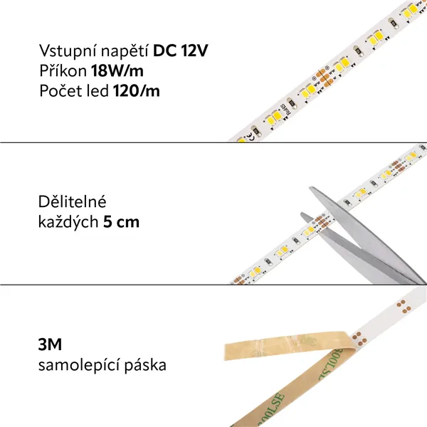 LED pásek CCT CCT18W12V záruka 3 roky  078071 