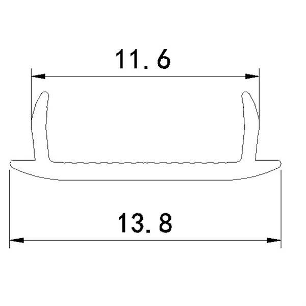 Difuzor ALU profilu D2 mini nacvakávací, nacvakávací čirý 1m 09103 T-LED