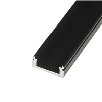 LED profil N8C - nástěnný černý, profil bez krytu 1m 092205 T-LED