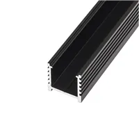 LED profil N12C - nástěnný černý, profil bez krytu 1m 092214 T-LED