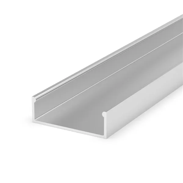 LED profil P13-1 stříbrný široký přisazený, profil bez krytu 1m 092250 T-LED