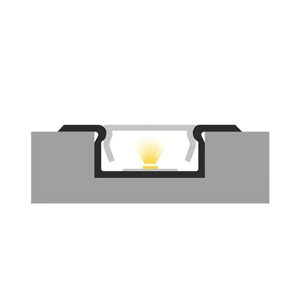 LED profil P6-2 bílý vestavný, profil bez krytu 1m 093113 T-LED
