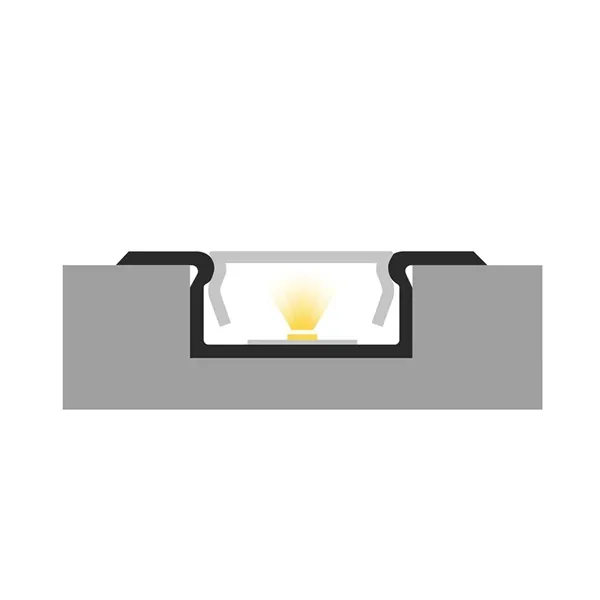 LED profil P6-2 černý vestavný, profil bez krytu 1m 093116 T-LED
