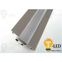 LED profil R1B - rohový, profil bez krytu 1m 09402 T-LED