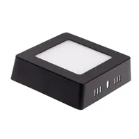 BPS6 LED panel 6W přisazený černý čtverec, studená bílá 102152 T-LED