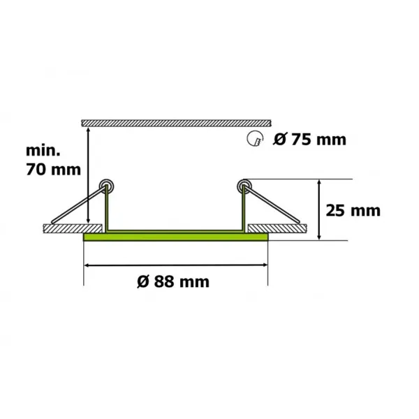 Podhledový rámeček 16022 lesklý nikl 10407 T-LED