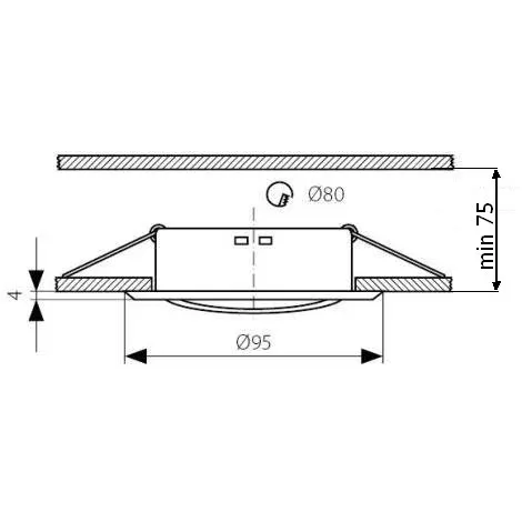 Podhledový rámeček R55-W bílý 10418 T-LED