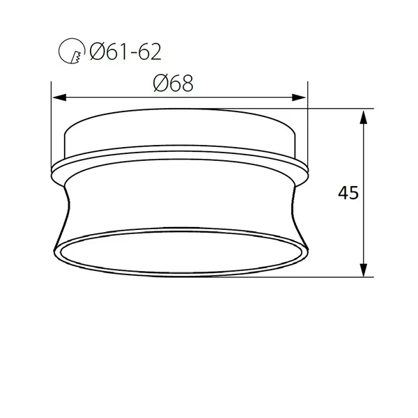 Podhledový rámeček BUTU 414 WIDE, bílá 104570 T-LED