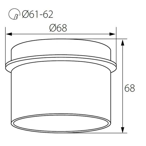 Podhledový rámeček BUTU 417 NARROW, bílá 104572 T-LED