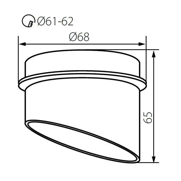 Podhledový rámeček BUTU 418 SLANT, bílá 104574 T-LED