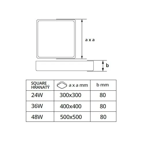 LED svítidlo RENDO 24W CCT hranaté černé stropní  105446 