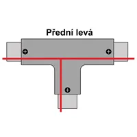 T spojka pro 3F lištu, bílá přední levá 105644 T-LED