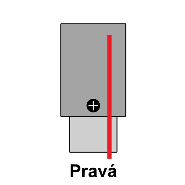 Koncovka Z3F s přívodem pro třífázovou lištu, černá pravá 105663 T-LED