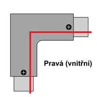 L spojka pro Z3F lištu, černá pravá 105667 T-LED