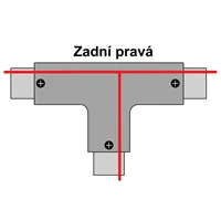 T spojka pro Z3F lištu, černá zadní pravá 105671 T-LED