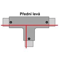 T spojka pro Z3F lištu, bílá přední levá 105683 T-LED