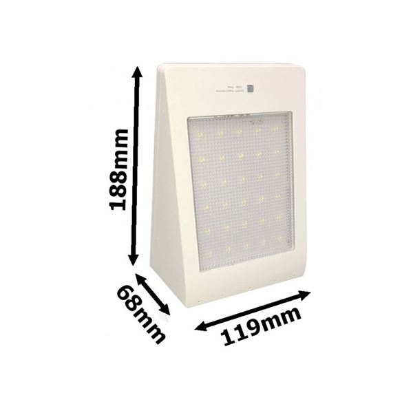LED solární svítidlo MURO bílé, studená bílá 106106 T-LED