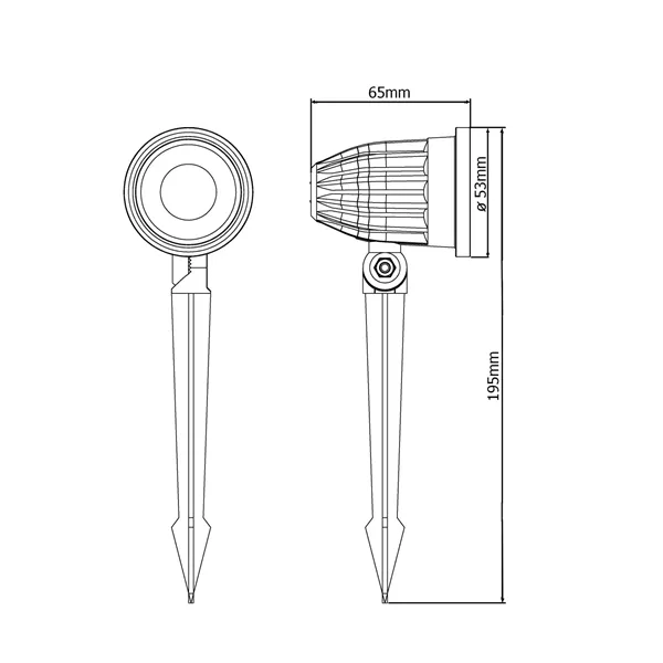 Zahradní svítidlo MAKA 5W, teplá bílá 106260 T-LED