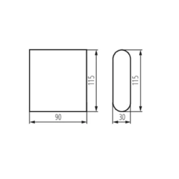 Přisazené LED svítidlo GARTO 8W-GR černé 106484 T-LED