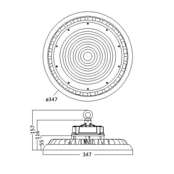 LED průmyslové svítidlo DALI DA5-UFO200W, denní bílá 107264 T-LED