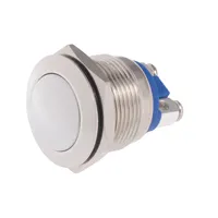 Tlačítkový spínač M19 250V/5A kovový 113101 T-LED