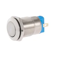 Tlačítkový vypínač M12 250V/5A kovový 113102 T-LED