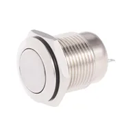 Tlačítkový vypínač M16 250V/5A kovový 113103 T-LED