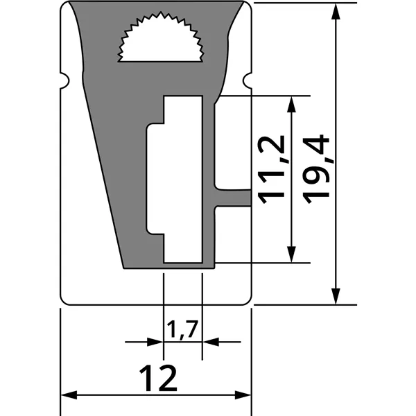 Silikonový profil NEON1220-H hranatý 117002 T-LED
