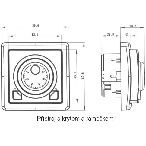 Termostat univerzální otočný (ovládací jednotka) bílá 3292G-A10101 B1