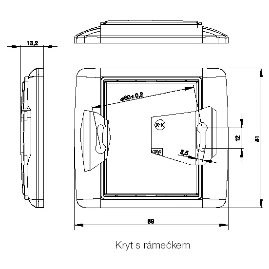 Kryt zaslepovací bílá/bílá 3902E-A00001 03