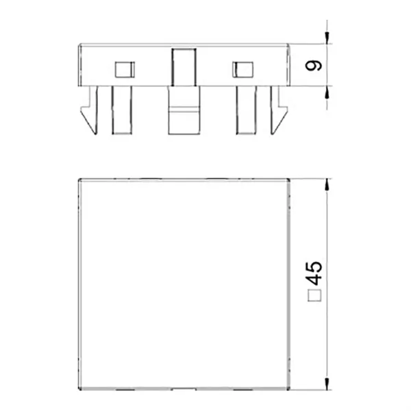 ADP-B RW1 Zaslepovací kryt 1/1 modul, 45x45mm, čistě bílá 