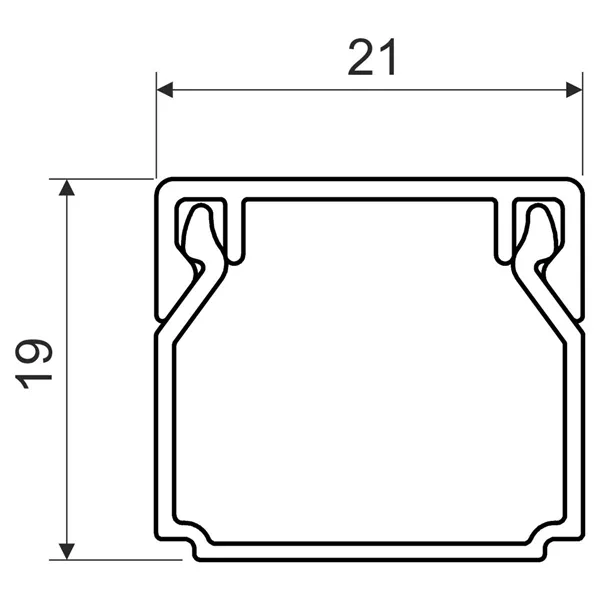 LIŠTA HRANATÁ HF LHD 20X20HF_HD