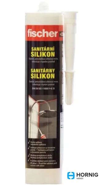 Silikon sanitární 310ml, Bílý FISCHER 525018