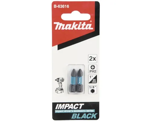 Impact screw bit PH2-25mm 2pcs