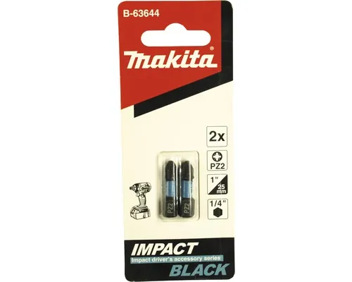 Impact screw bit PZ2-25mm 2pcs